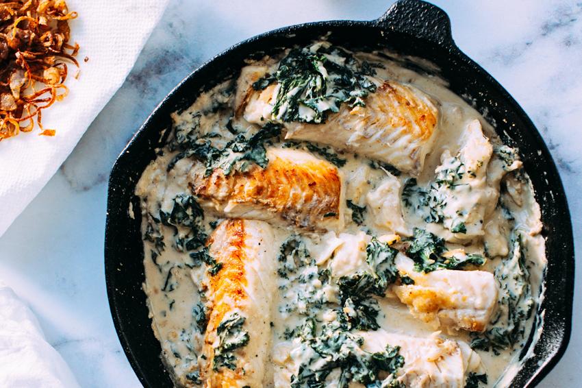 fish in creamy sauce