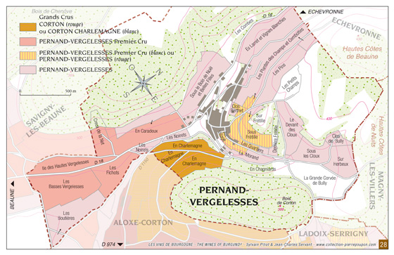 Pernand-Vergelesses Map